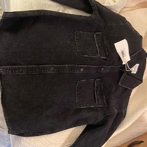 Frame denim shirt jacket, black size Medium mens